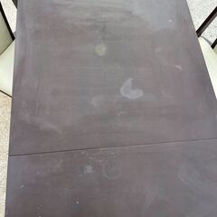 m263　2人用伸縮式ダイニングテーブル＆椅子2脚セットの画像