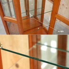 ≪yt2095ジ≫ 横浜クラシック家具 Daniel/ダニエル キュリオケース 飾り棚/ガラスケース/カップボード/ヴィンテージ家具/中古家具/宮城県仙台市 71102-10の画像