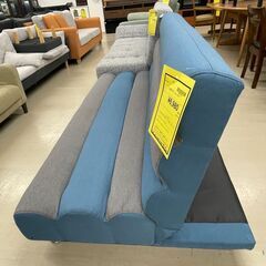 【ジャングルジャングル滋賀草津店】ジモティ来店特価‼ 2人掛けソファー ブルー×グレー J-251130の画像