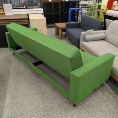 【未使用展示品】カリモク スリーピングソファ ソファーベッド 3人掛けソファ 3シーター ：グリーンの画像