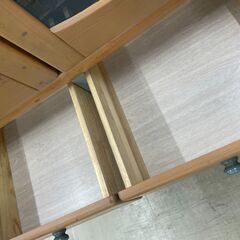 【ジャングルジャングル滋賀草津店】ジモティ来店特価‼ 食器棚 ナチュラル×ブルー J-251131の画像