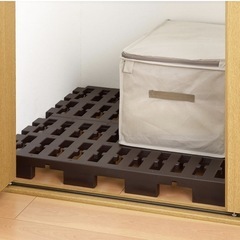 ベストコ 連結できる マルチパレット プラスチック すのこ ブラウン 37.5×74cm 日本製 MA-4221③の画像