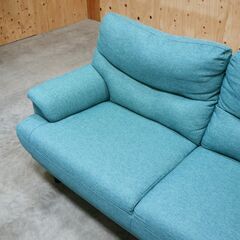 ≪zyt2531ジ限≫ ニトリ 3人掛けソファ スツール/オットマン付属　　キャッツ3 幅174cm 布張り 3Pソファ/2Pソファ/シンプル/中古家具/宮城県仙台市 071101-04の画像