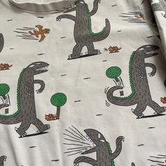 UNIQLO恐竜柄長袖パジャマセット100cmの画像