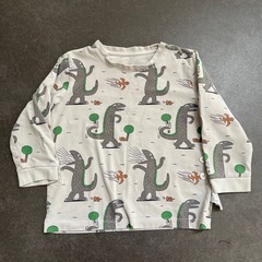 UNIQLO恐竜柄長袖パジャマセット100cmの画像