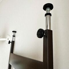 突っ張りパーテーション ダークブラウン 引取限定の画像