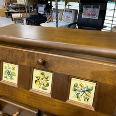 バレンシア家具｜スペイン製｜タイル張り｜椅子付｜ライティングデスクの画像