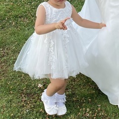 ブライダル　白キッズドレスの画像
