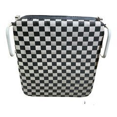 折り畳みベッド チェック柄 スプリング無し リクライニング★S3374Aの画像