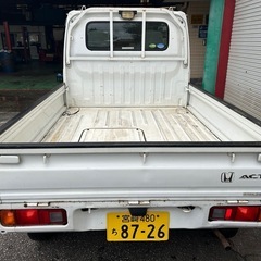 HONDA アクティ トラック 5速 MT エアコン パワステ　ラジオ　作業灯　ミッドシップ  軽トラ 記録簿あり　宮崎の画像