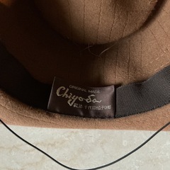 フェルトハット🎩Chiyoda千代田帽子✨ハット帽子レディースおしゃれ🌷リボン付き🎀茶色の画像