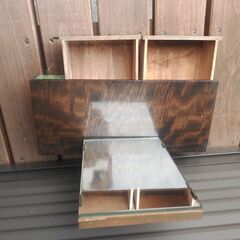 昭和レトロ　木製　鏡台　姫鏡台　小物入れ　収納の画像