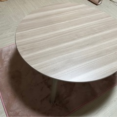 新品未使用コイズミ　高さ調整可能　おしゃれ円形こたつ90の画像