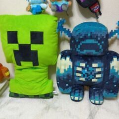 マインクラフト　クッション＆ぬいぐるみ7体セットの画像