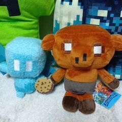 マインクラフト　クッション＆ぬいぐるみ7体セットの画像