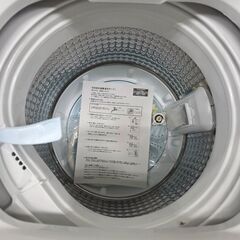 J2157【リユースのサカイ柏店】 AQUA アクア　6.0kg 全自動洗濯機　AQW-S6P　2023年製　動作確認、クリーニング済み　参考価格37,800円 の画像