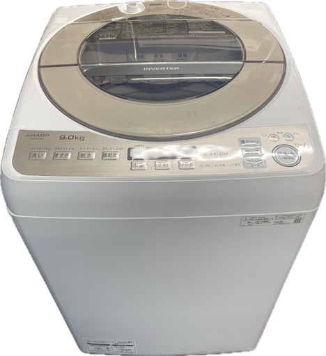 【中古】¥15,800 シャープ9.0K洗濯機　店長オススメ【IK05】