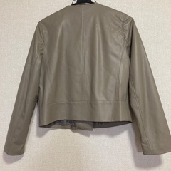 OPAQUE.CLIP☆Mサイズノーカラーライダース風ジャケットの画像