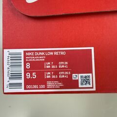 NIKE DUNK LOW RETRO パンダ 26cm DD1391-100 新品の画像