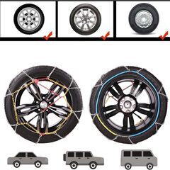 【新品・未使用】HooMoo タイヤチェーン 金属製  亀甲チェーン 9mm 取付簡単 車チェーン TUV/GS認証 KN100の画像