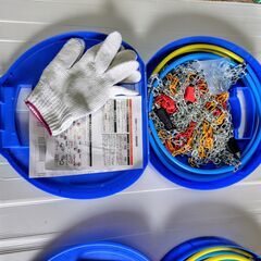 【新品】HooMoo タイヤチェーン 金属製  亀甲チェーン 9mm 取付簡単 車チェーン TUV/GS認証 KN90の画像