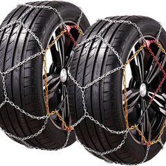 【新品】HooMoo タイヤチェーン 金属製  亀甲チェーン 9mm 取付簡単 車チェーン TUV/GS認証 KN90の画像