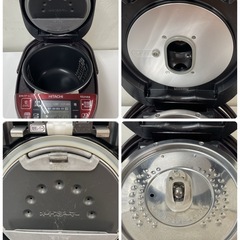 R729 ☀️ HITACHI スチーム圧力IH炊飯ジャー 5.5合炊き RZ-MV100K ⭐ 動作確認済 ⭐ クリーニング済の画像