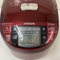 R729 ☀️ HITACHI スチーム圧力IH炊飯ジャー 5.5合炊き RZ-MV100K ⭐ 動作確認済 ⭐ クリーニング済の画像