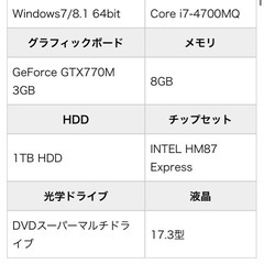 ゲーミングノートPCの画像