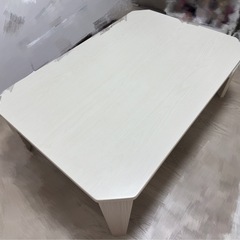 ニトリ 折りたたみテーブル アイボリーの画像