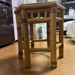 ★激安　竹製六角形スツールの画像