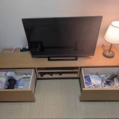 ニトリ　テレビボード(ローボード)　ナチュラル木目の画像