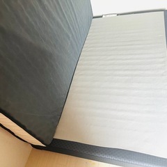 セミダブル スプリングマットレス ホワイト・ブラックの画像