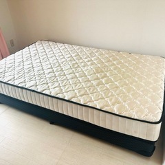 セミダブル スプリングマットレス ホワイト・ブラックの画像