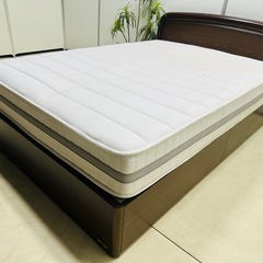 FRANCEBED ダブルフレーム・マットレスセット ダークブラウンの画像