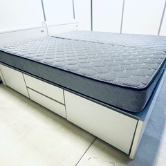 ニトリ　キングサイズマットレスセット 引き出し付きの画像