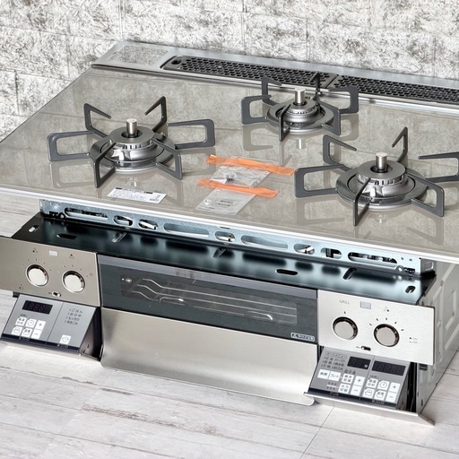 ノーリツ「ピアット」都市ガスビルトインコンロ 両面焼きグリル・幅75cm