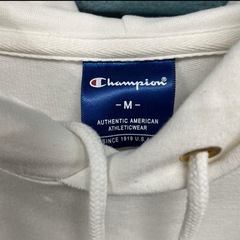Champion ホワイト Mサイズ パーカー　チャンピオン　レーヨンの画像