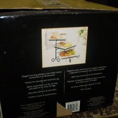 ビュッフェサーバー角型3段オードブル皿の画像