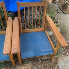 木製おしゃれなローチェア♪引き取り限定！の画像