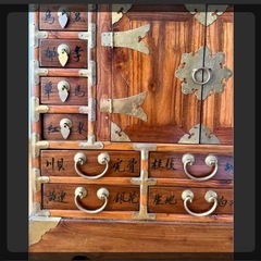 漢方薬箪笥・アンティーク家具·古家具·木製の画像