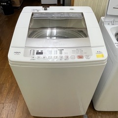 #39 大きめ8.0kg!! 激安洗濯機!! AQUA 2019年 AQW-VW80G(W) 全自動電気洗濯機の画像