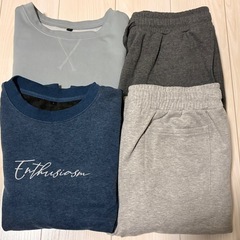 しまむら CLOSSHI  PREMIUM ファイバーヒート メンズL　パーカーセットの画像