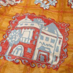 昭和レトロ　敷物　マルチカバー　お家柄　こたつカバー　マルチラグの画像