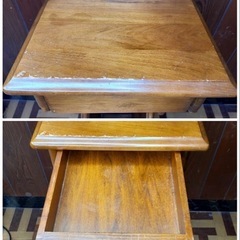 ⭐︎早い者勝ち⭐︎★希少★ カリモク Karimoku コロニアル ブランド 花台 電話台 アンティーク調 飾り台 木製※アンティーク風でオシャレです！の画像