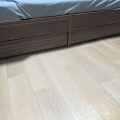 ダブルベッド(引き出し付き)&マットレスの画像