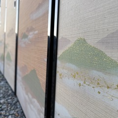 【特注/逸品】職人技光る両面柄違い襖4枚組 和モダンデザイン 和室 間仕切り DIY 古民家カフェ リフォーム建具  いたずら購入により再掲しますの画像