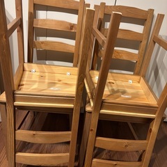 決まりました 無料 ダイニングチェア4脚セットの画像