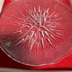 HOYAのクリスタル大皿未使用品の画像