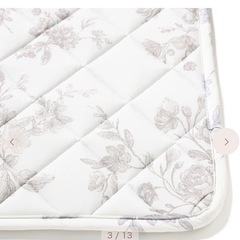  Francfranc ひんやりキルトラグ クラシックフラワー L 1850×1850 グレーの画像